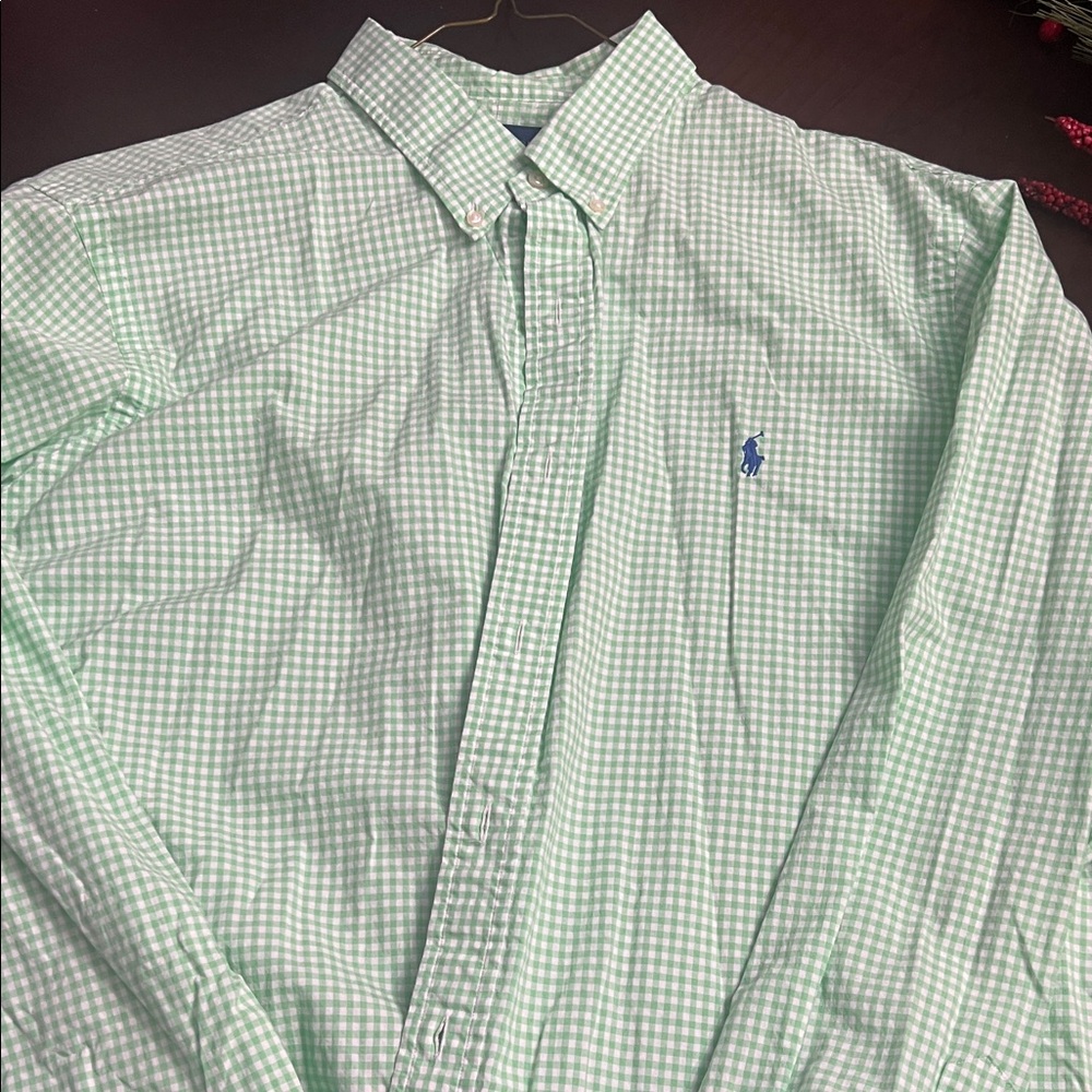 Polo Ralph Lauren Men's Green Checkered Shirt